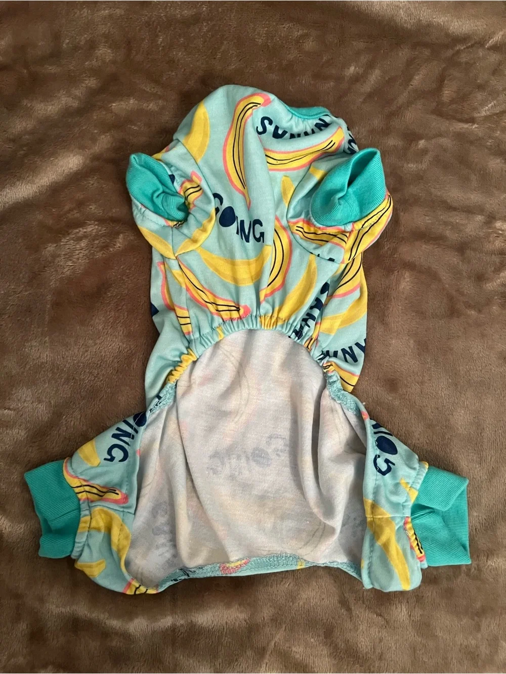 XS Going Bananas Dog Pajamas